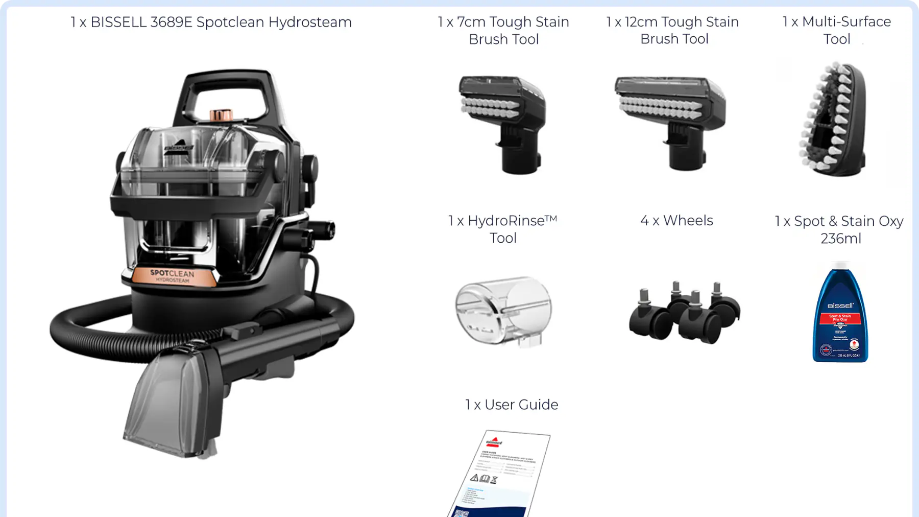BISSELL SpotClean HydroSteam 3689E